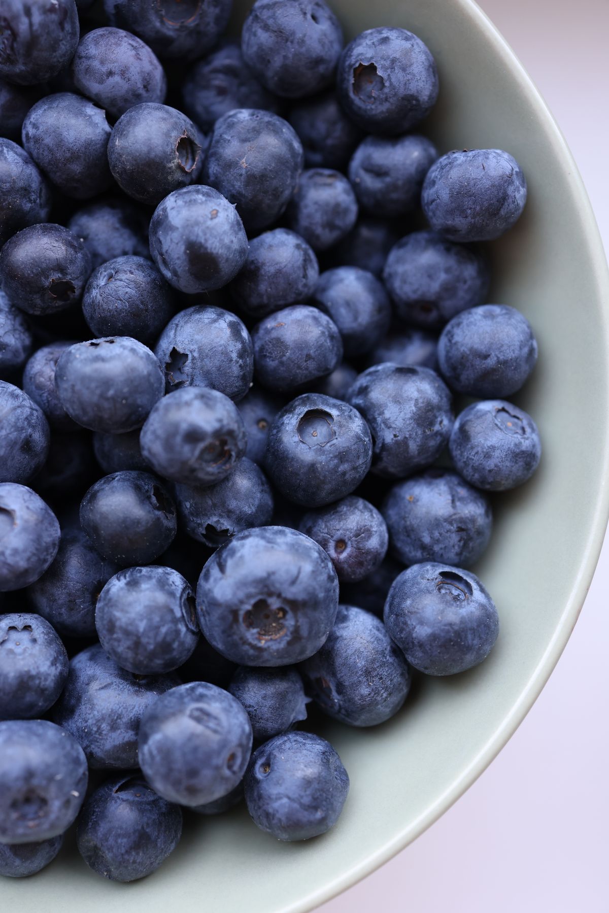 A bowl of fresh blueberries